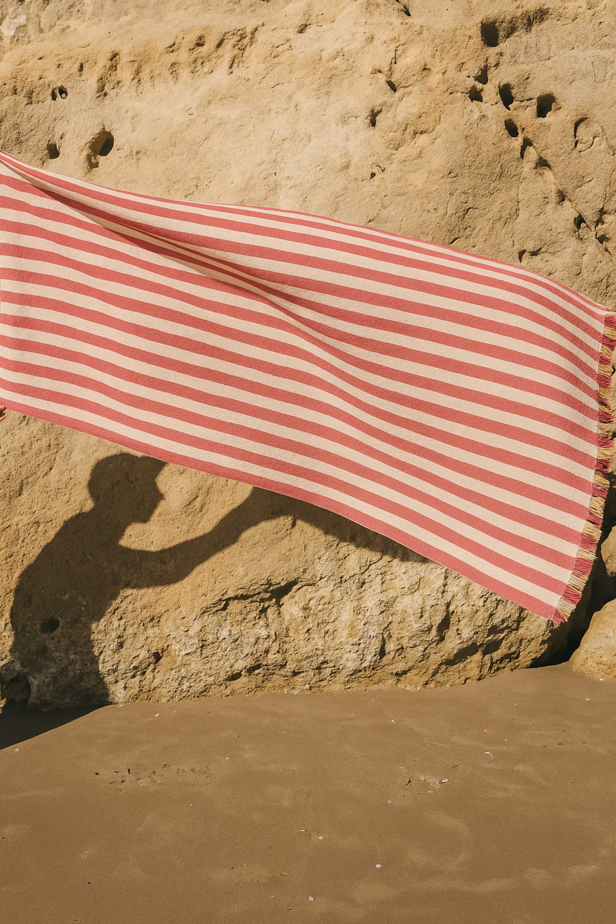 Fouta Rayée Rouge - précommande