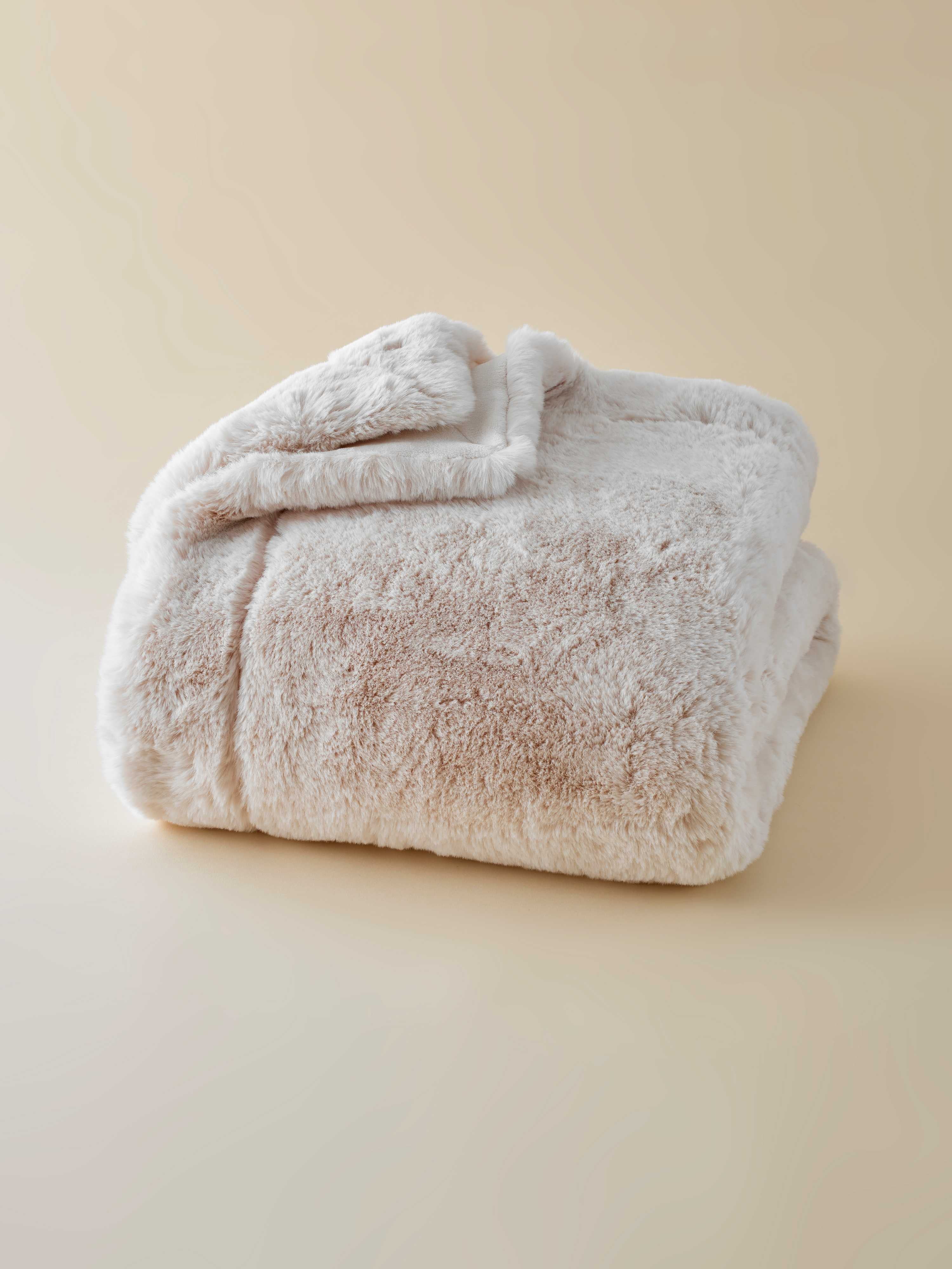 Plaid Fausse Fourrure Polar Bear