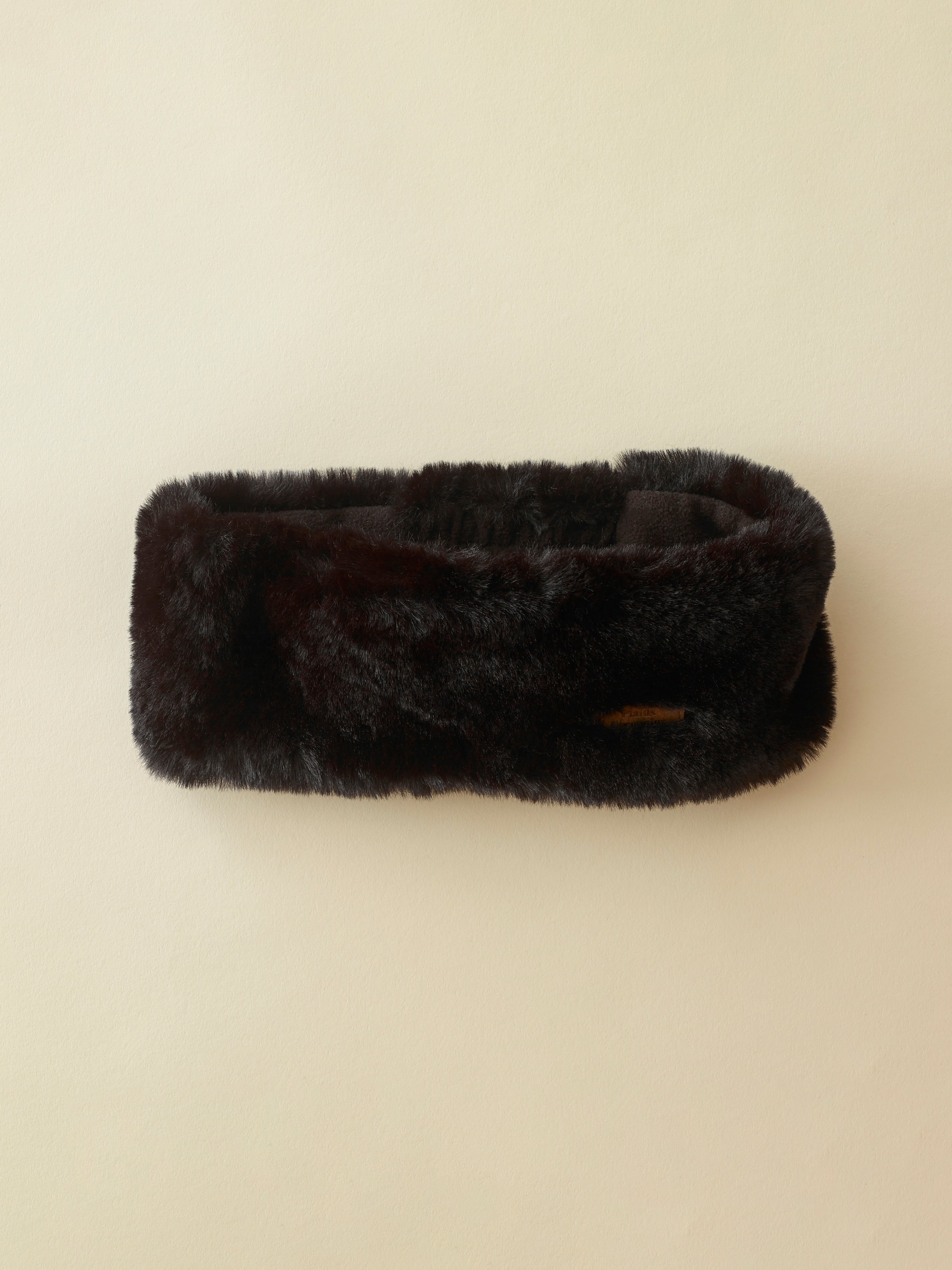 Headband en Fausse Fourrure Noir