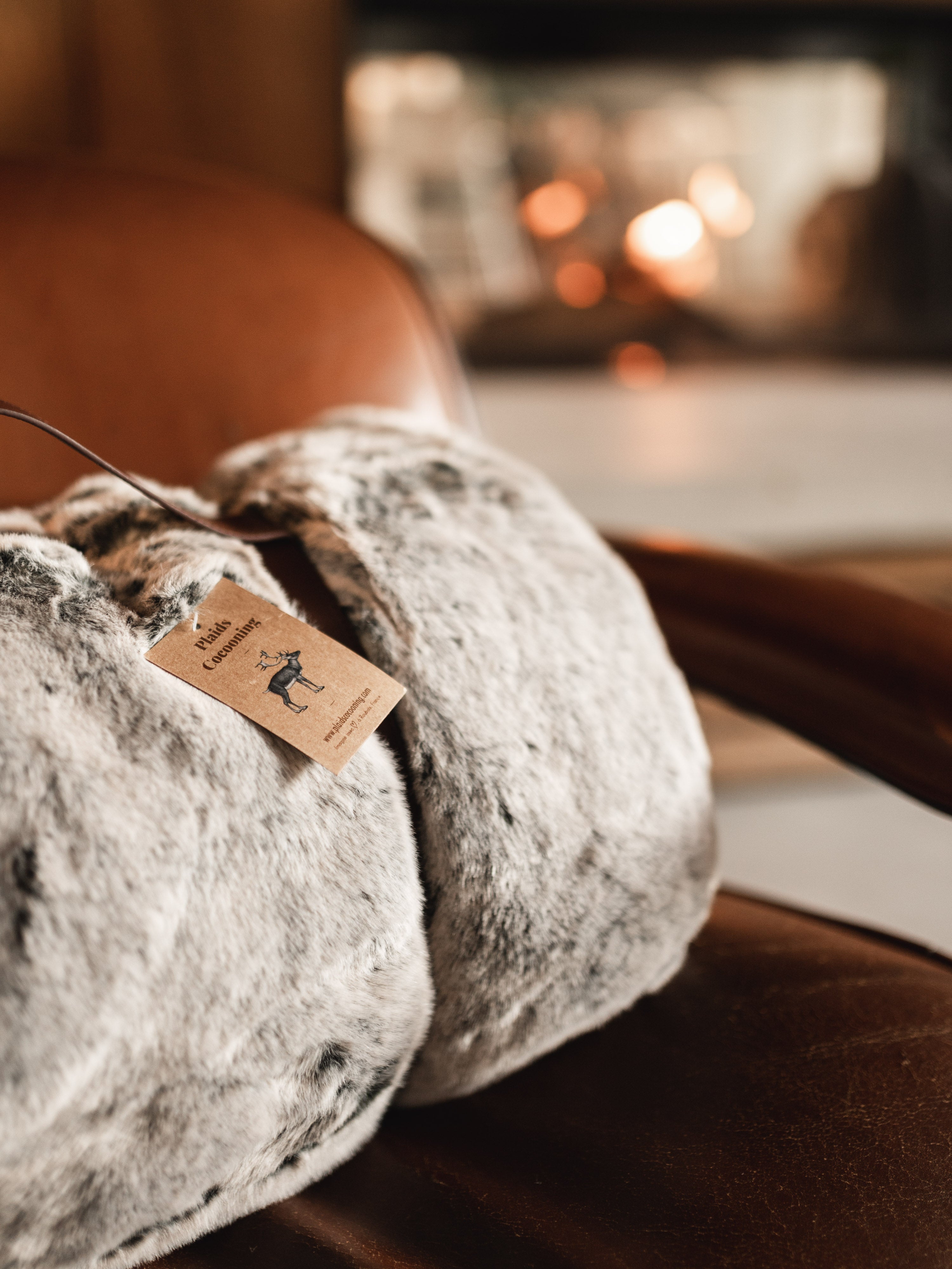Frisson Faux Fur Bedspread Natural