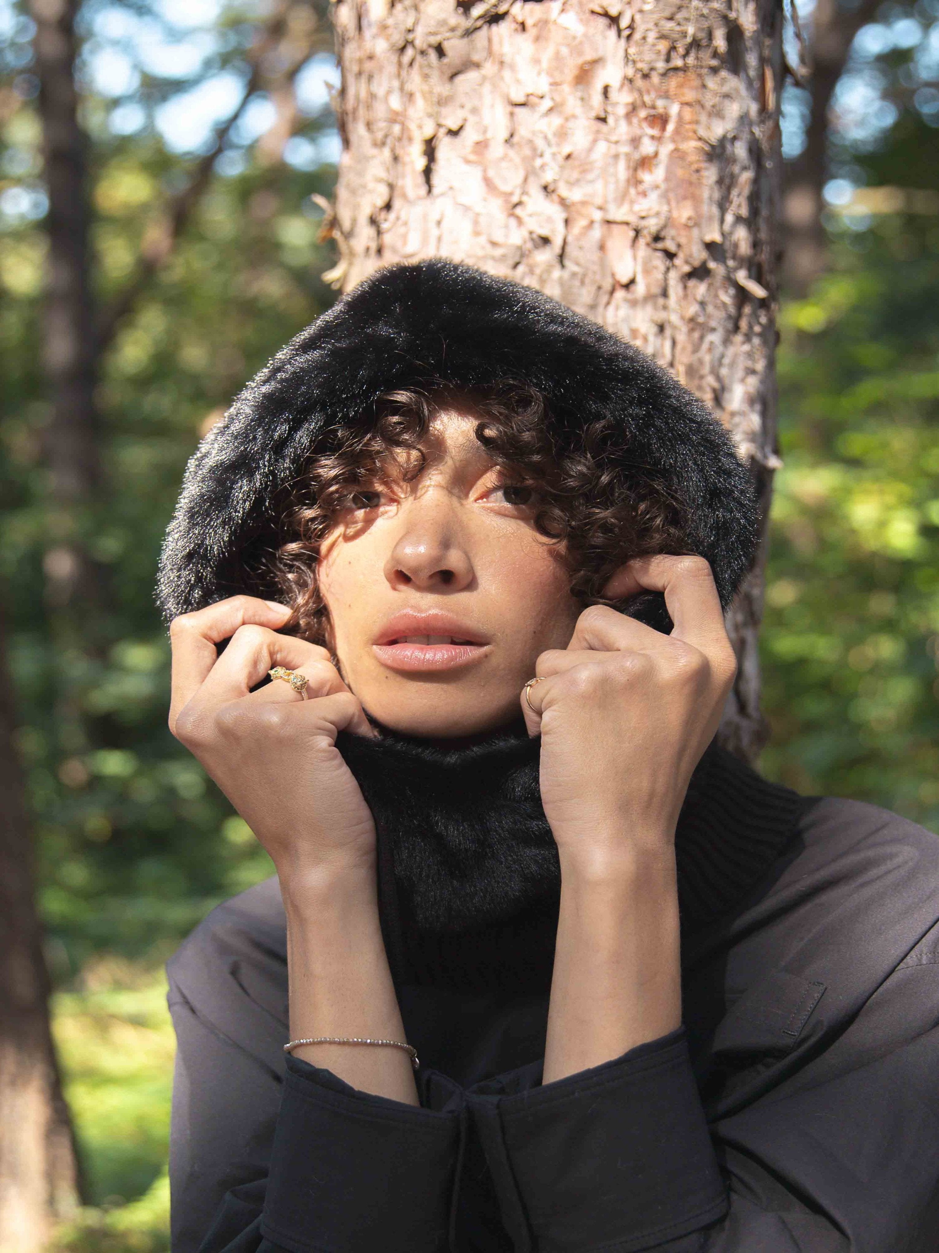 Cocooning Faux Fur Hood