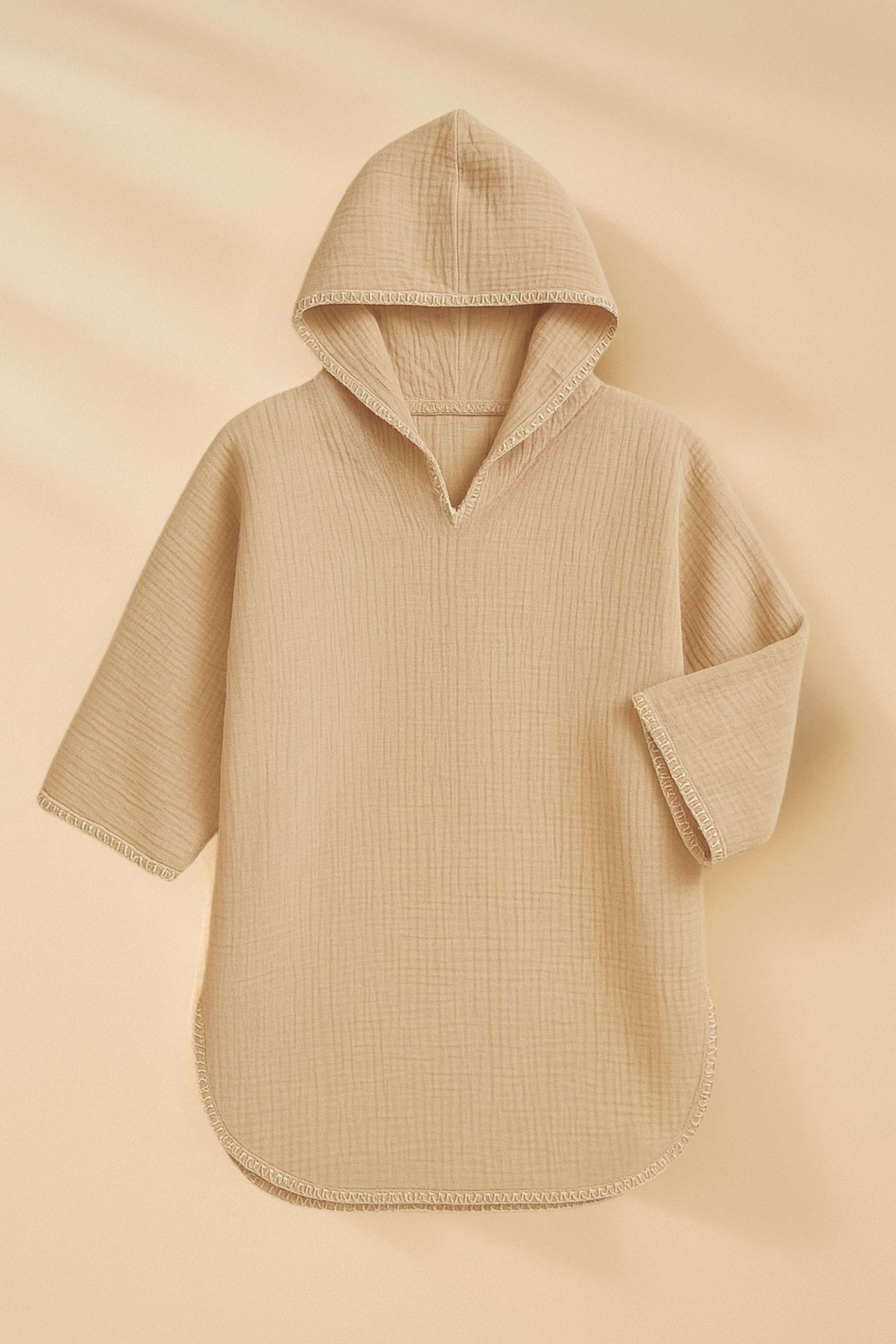 Poncho_coton_beige