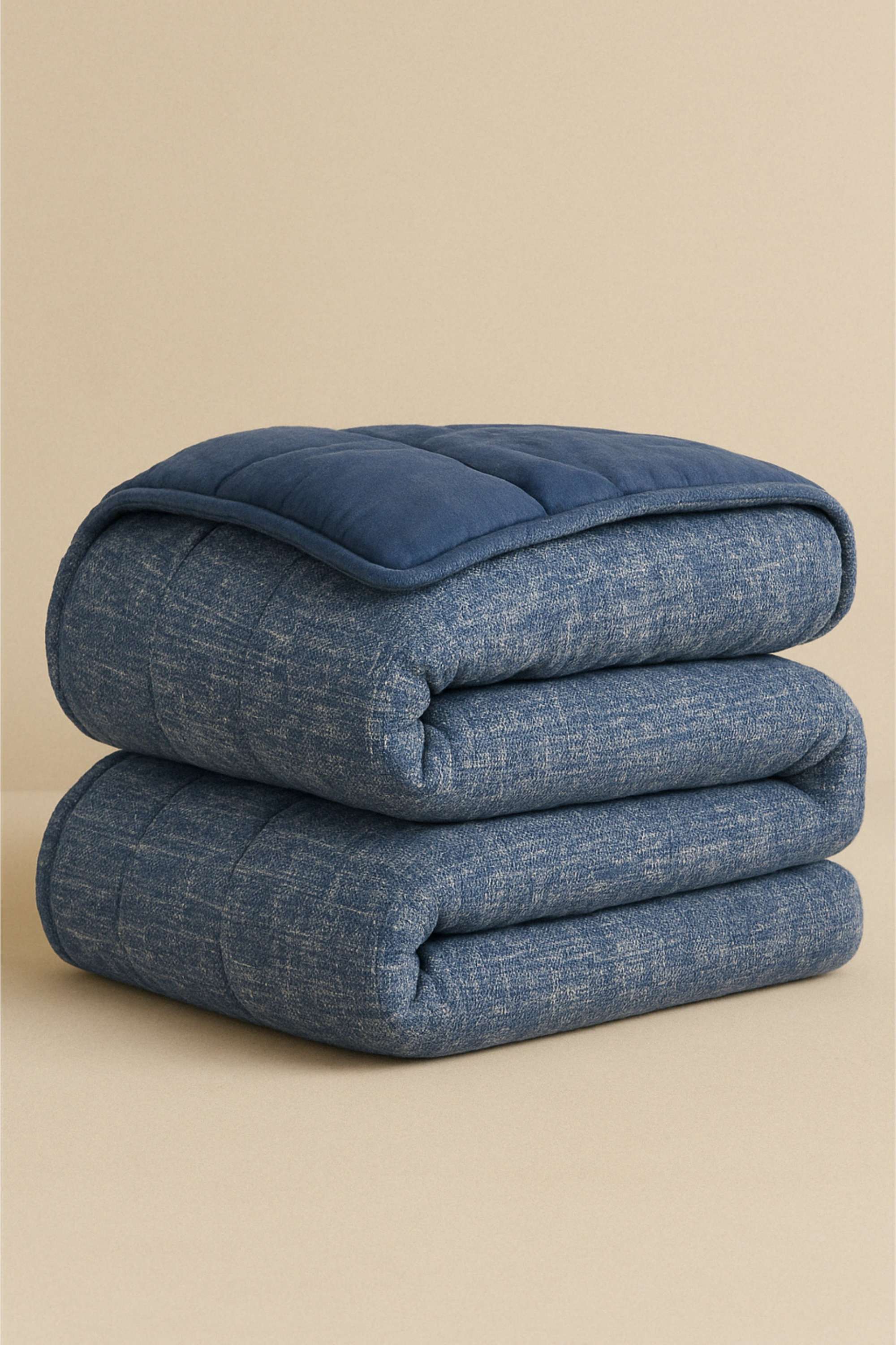 dessus de lit coton indigo