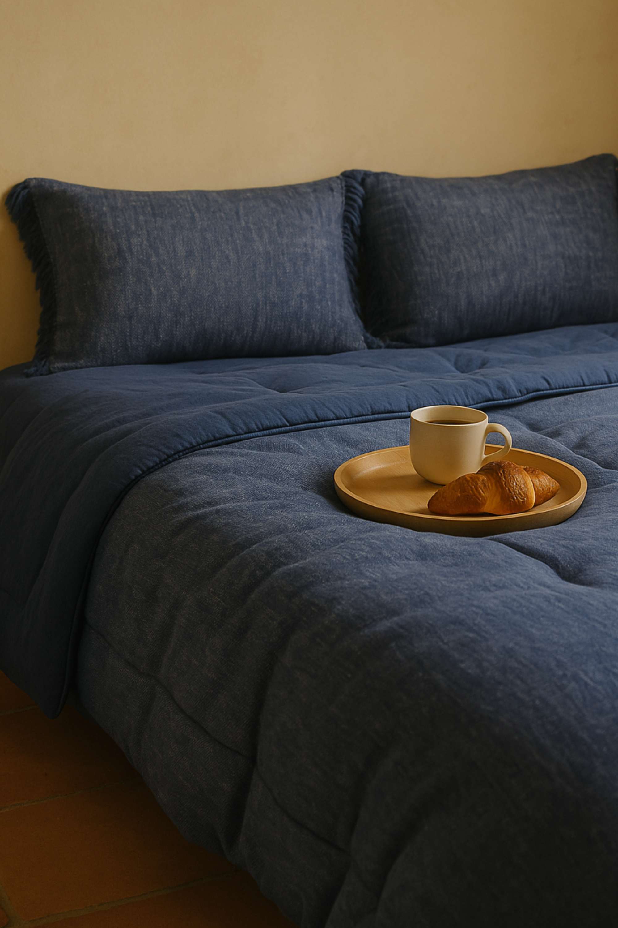 dessus de lit coton indigo 8