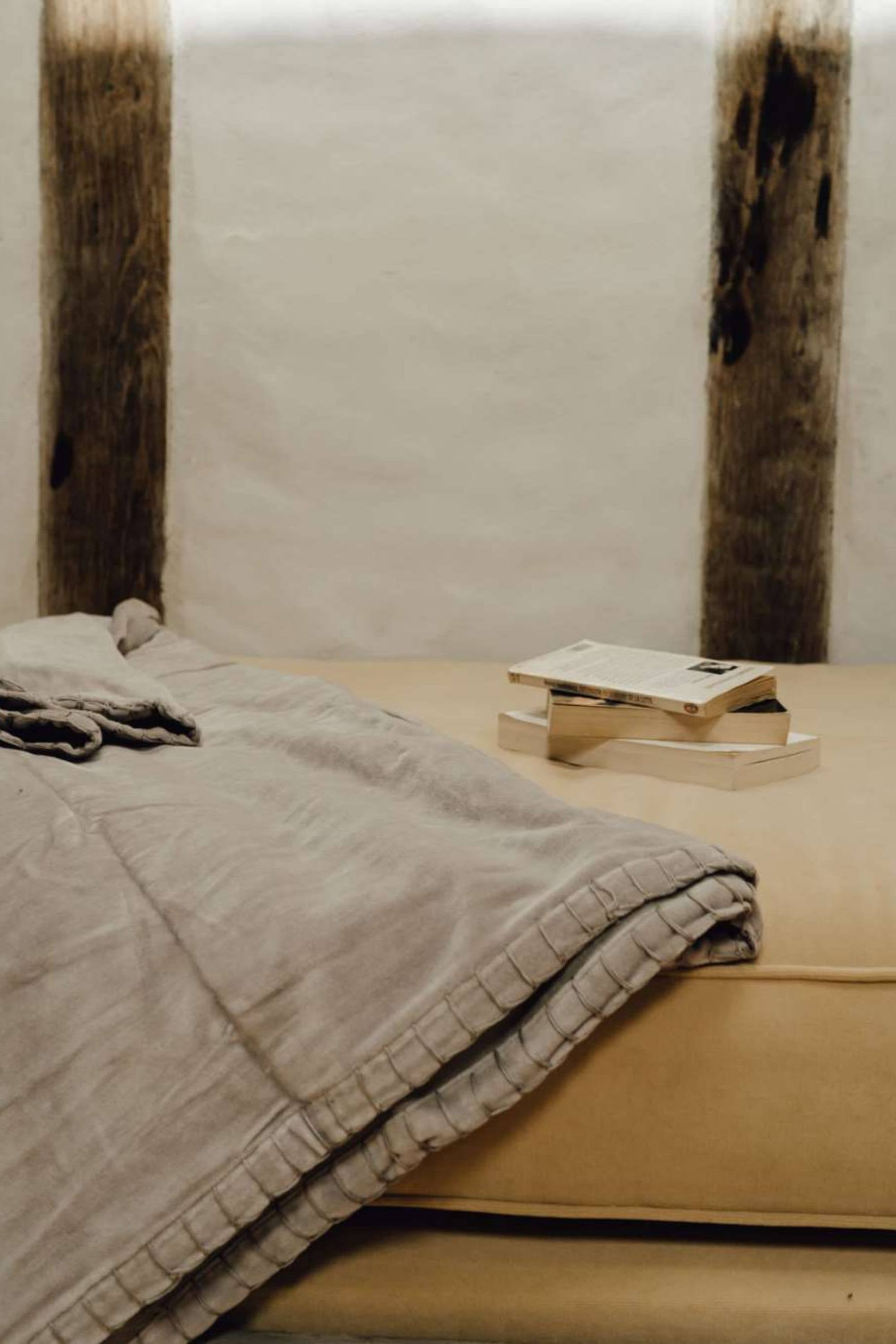 fouta coton gris clair