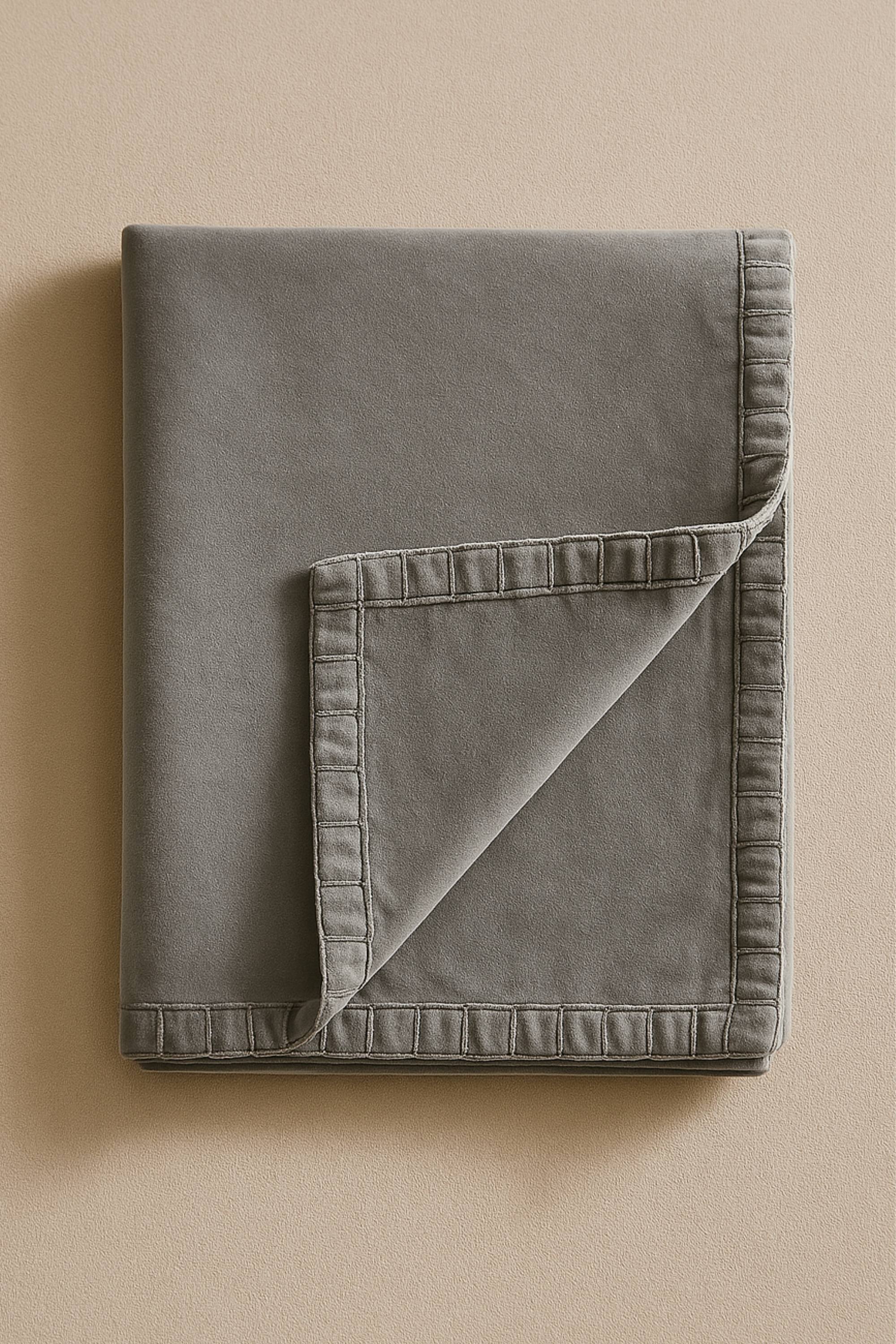 fouta coton gris clair