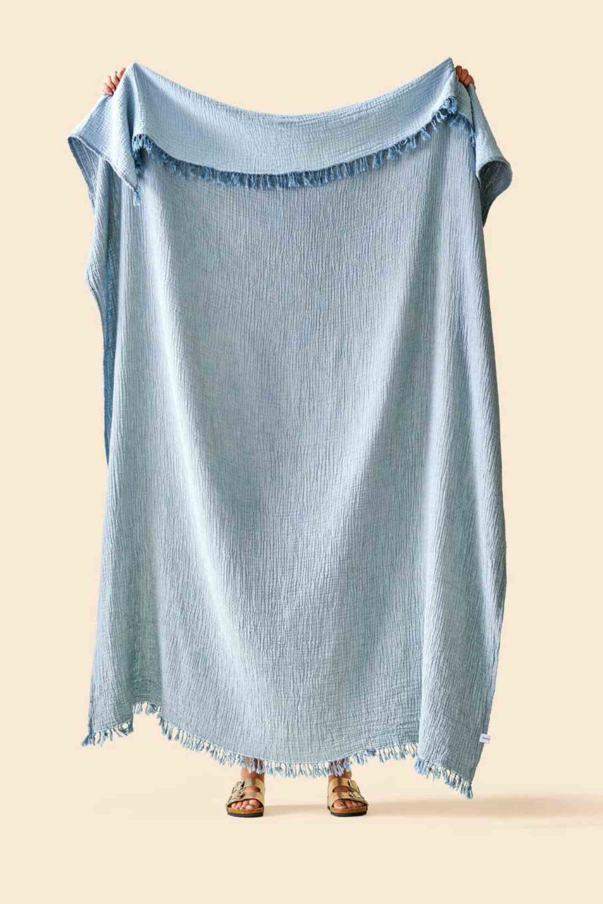 Gaze de coton bleu