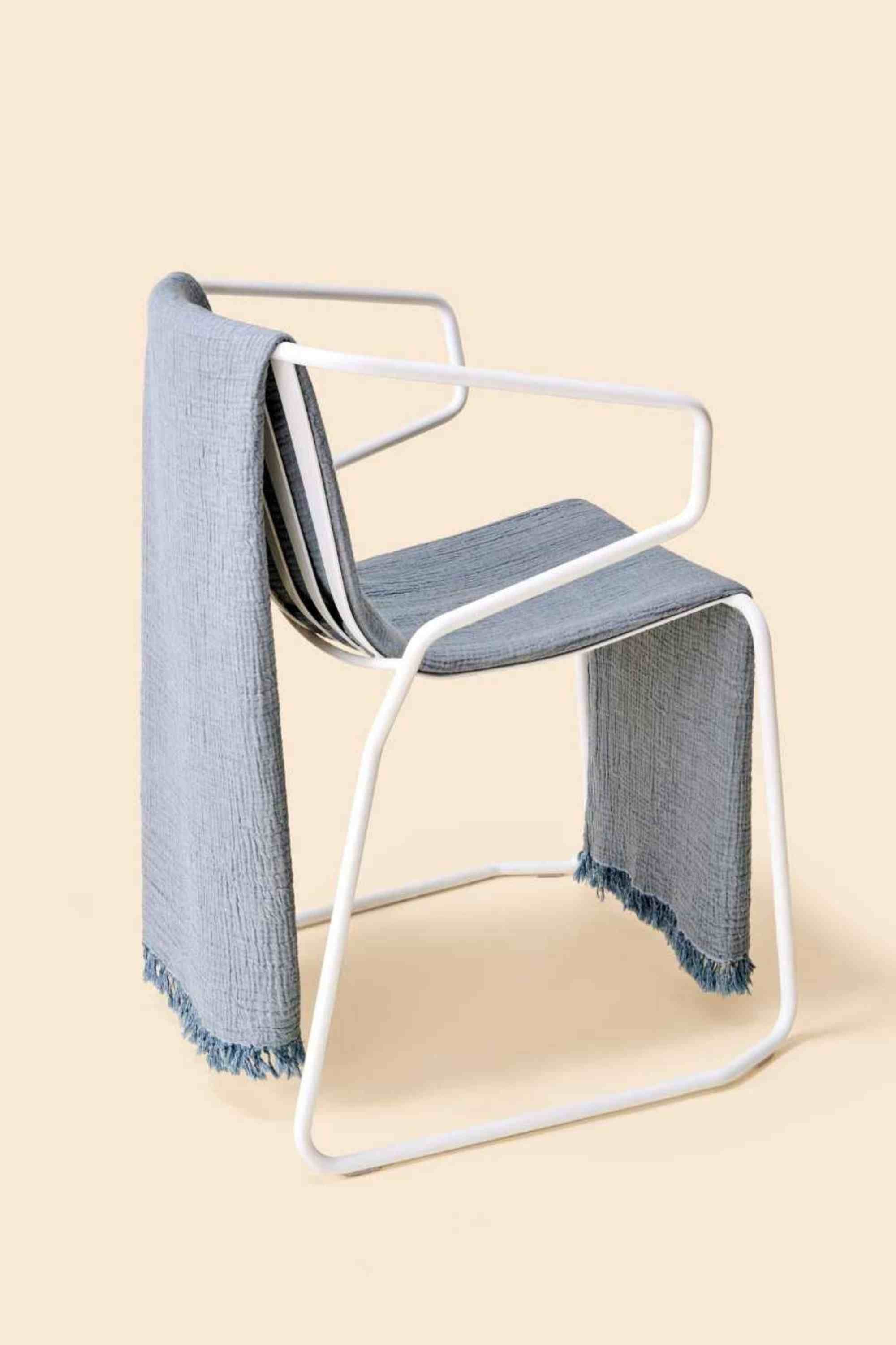 fouta gaze coton bleu