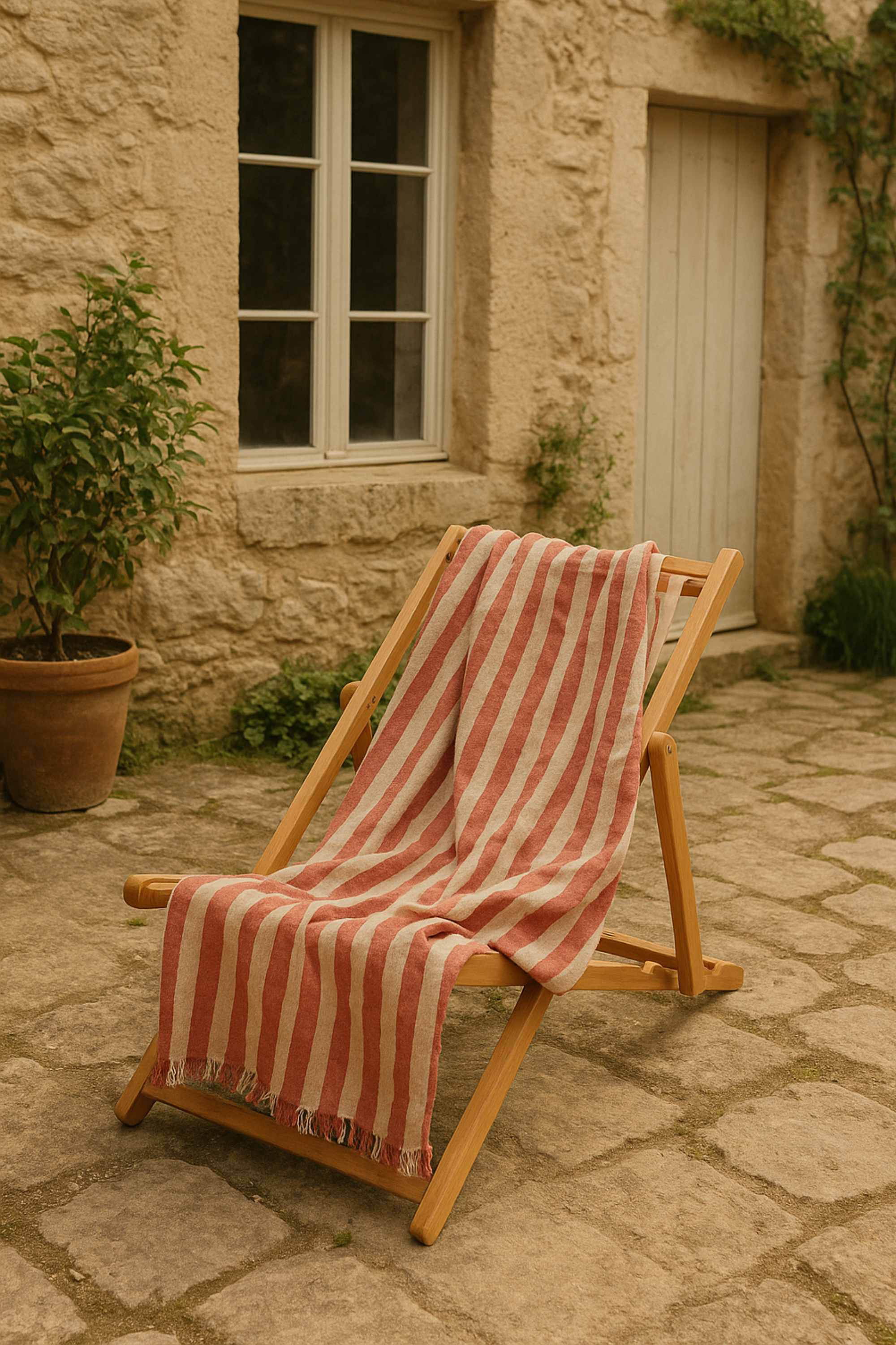 fouta rayee rouge