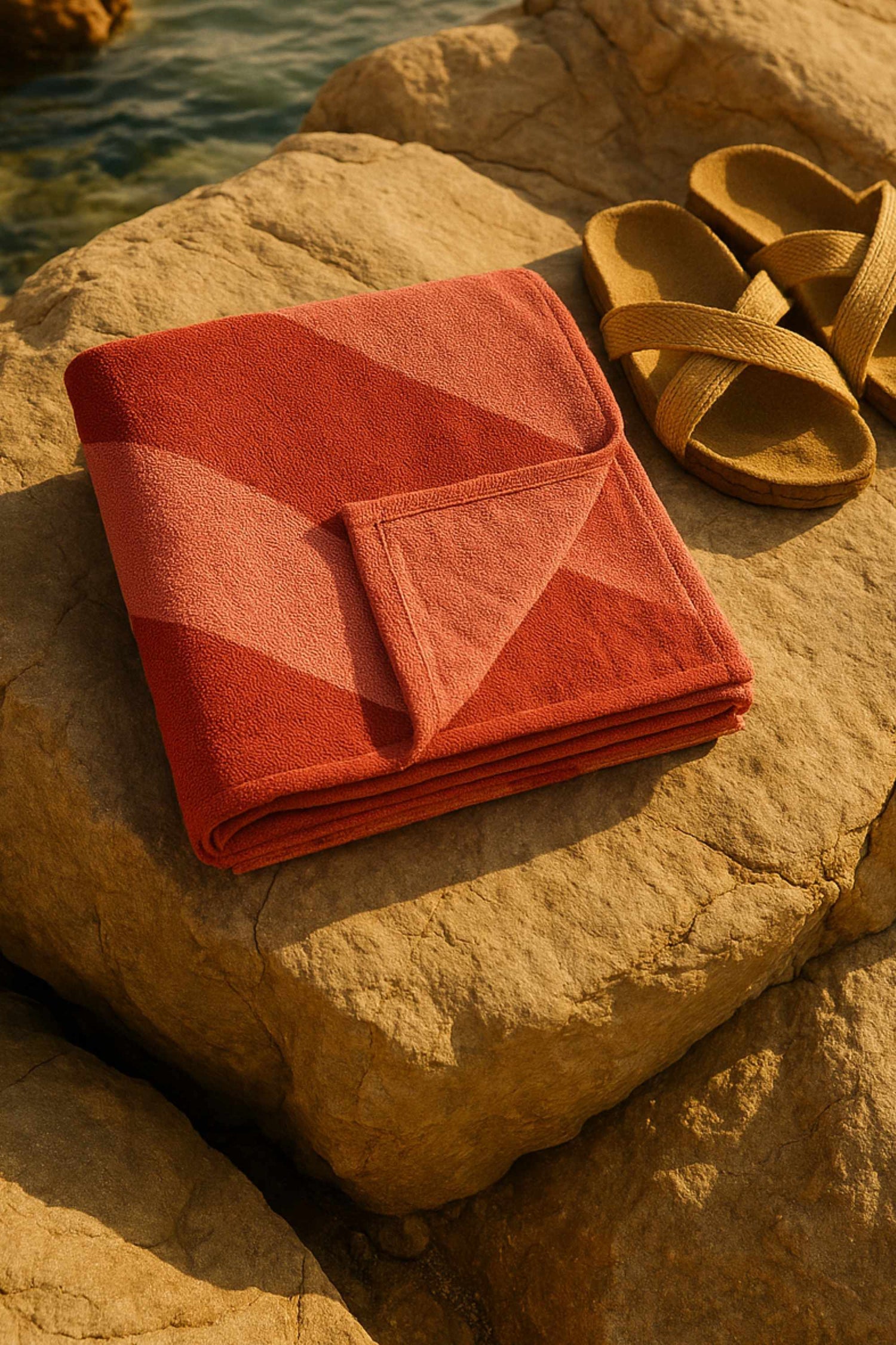 fouta rose rouge