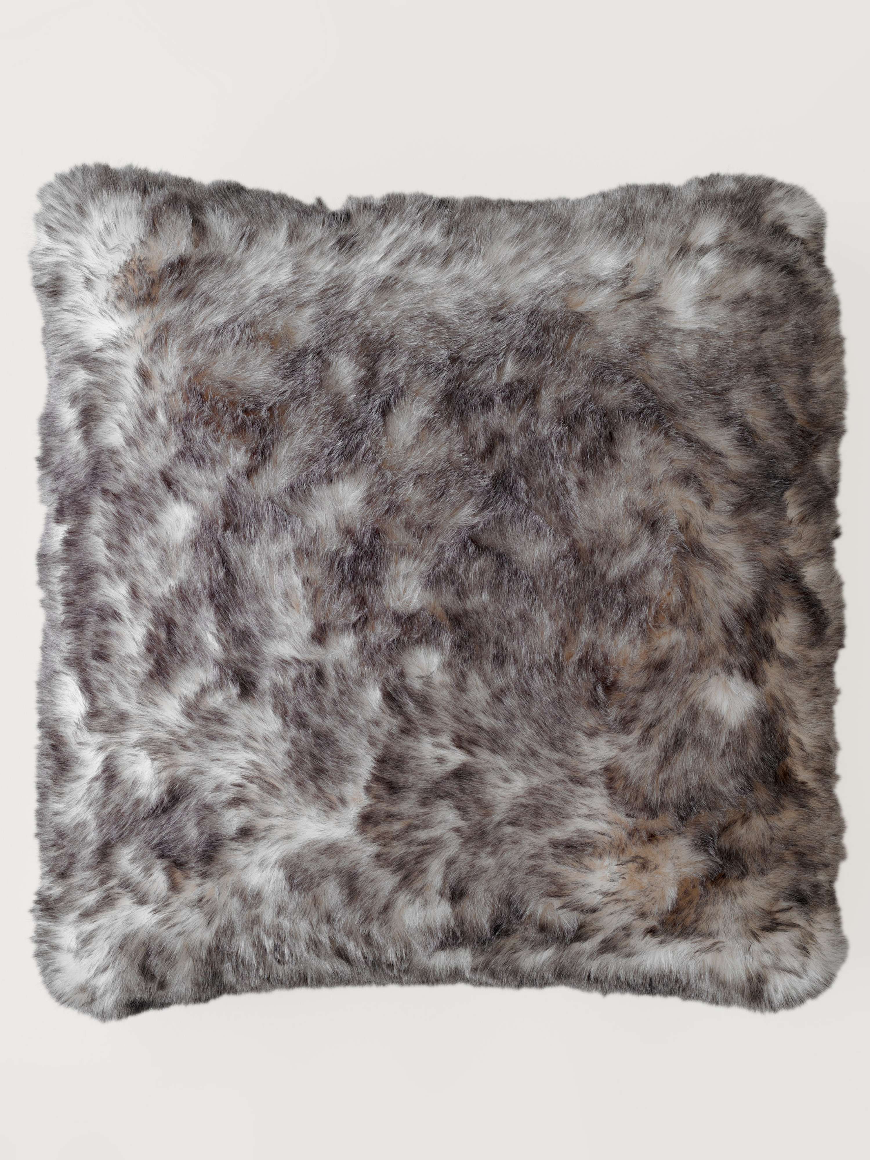 Sensation Faux Fur Cushion Gray