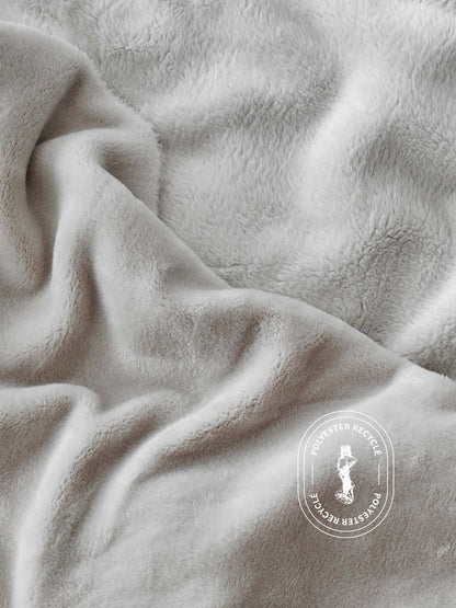 Plaid Cosy Bicolore gris clair
