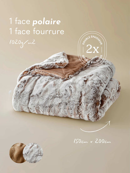 Plaid Fausse Fourrure Frisson Naturel