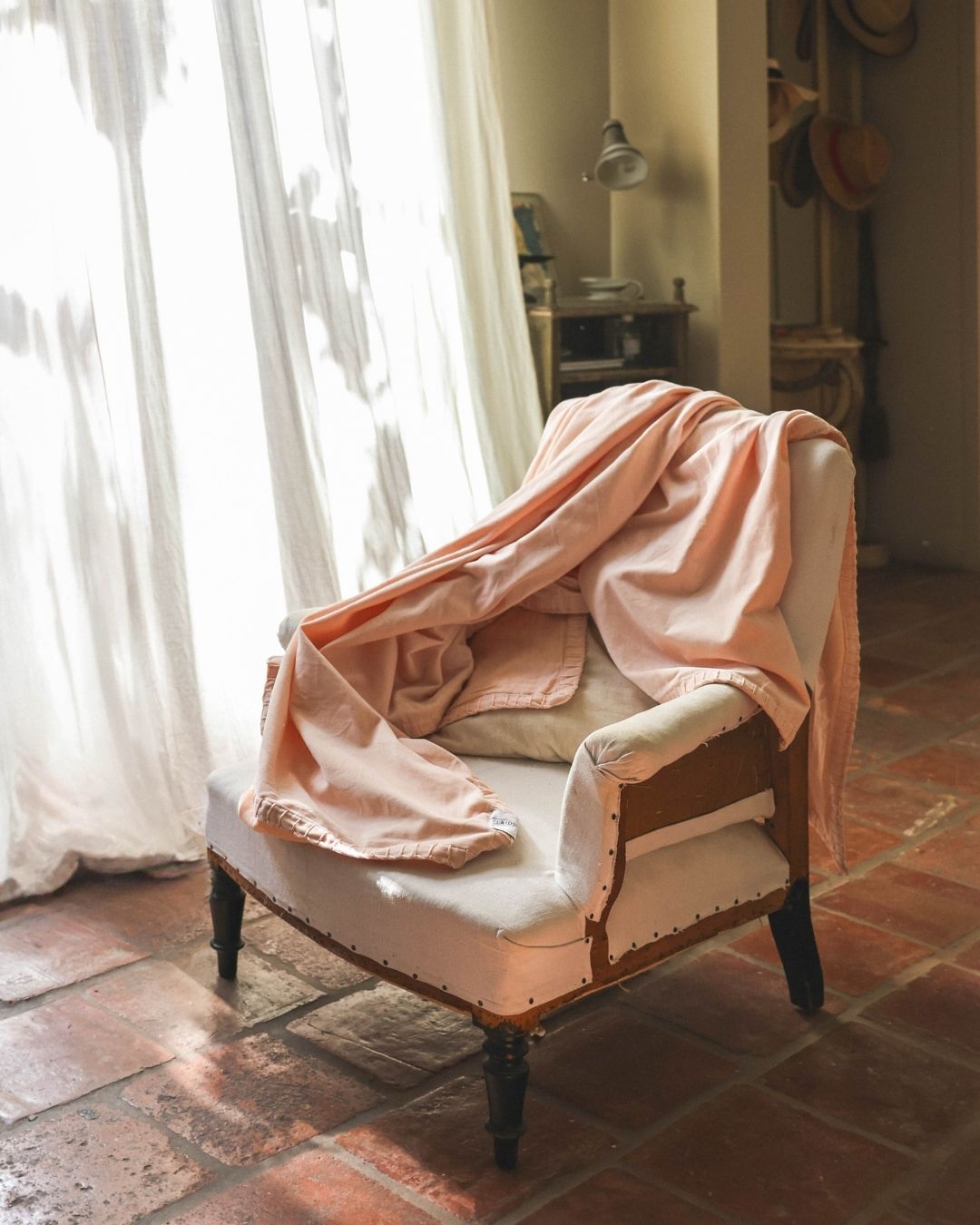 Fouta Coton Ixchel rose poudré