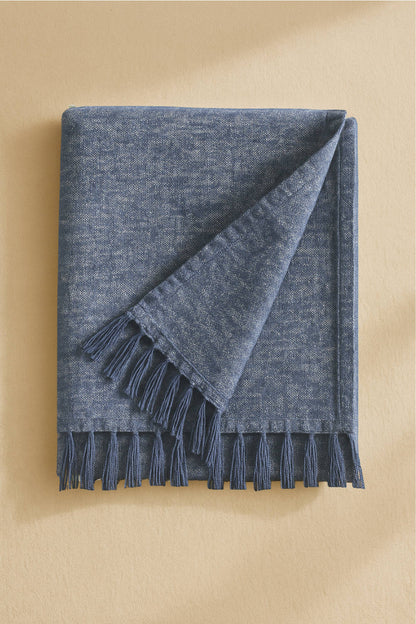 Fouta en Coton Indigo