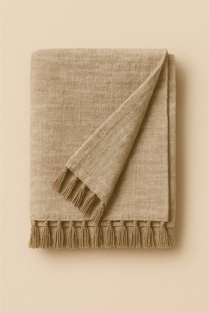 fouta coton beige