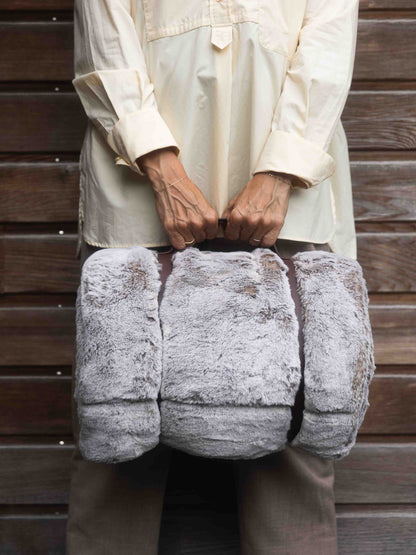 Frisson Faux Fur Throw Natural