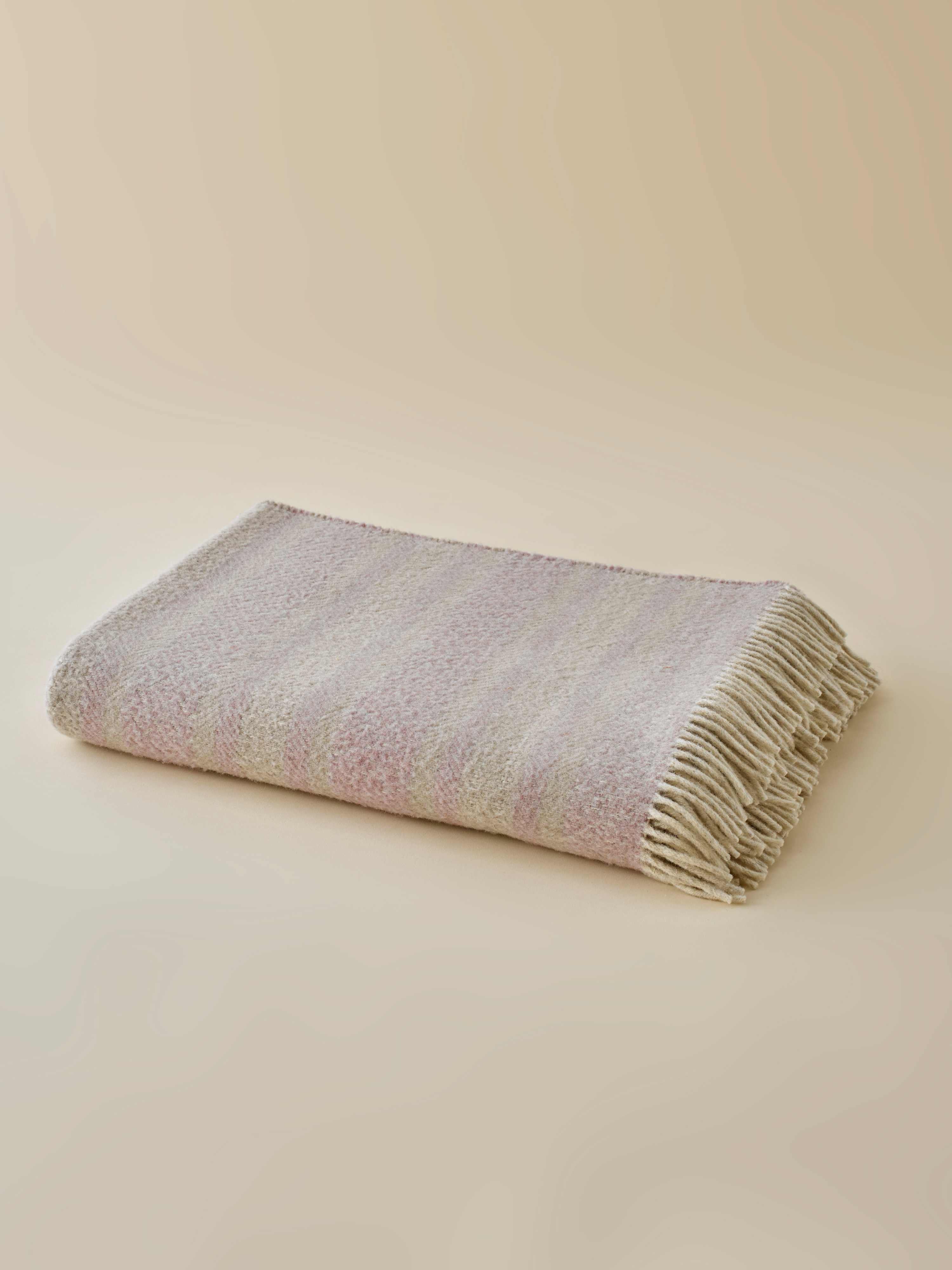 Plaid laine beige