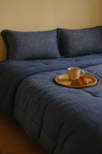 dessus de lit coton indigo 8