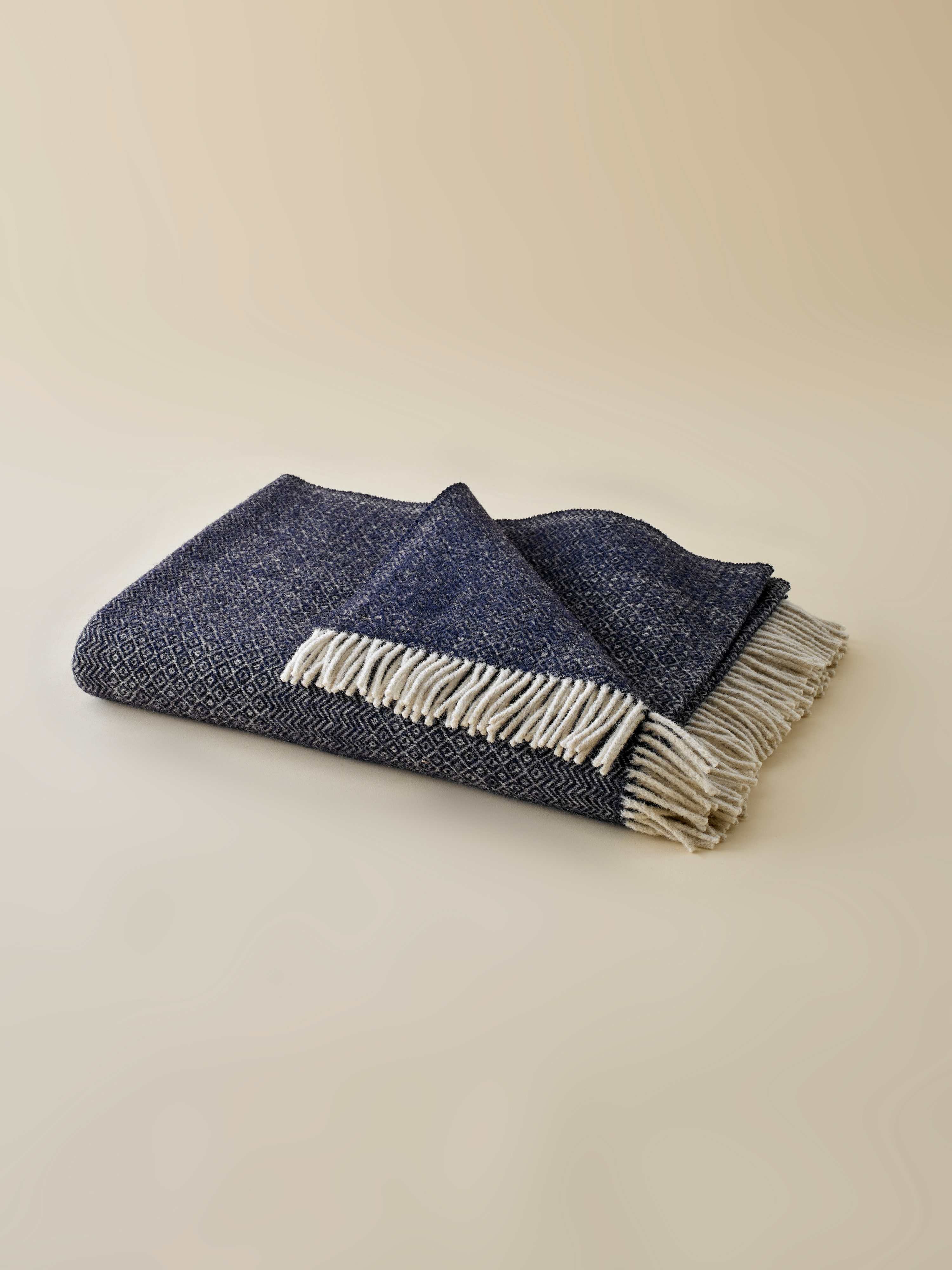 Plaid laine bleu
