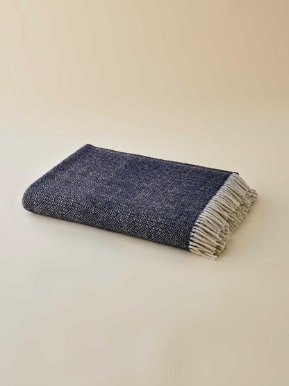 Plaid laine bleu