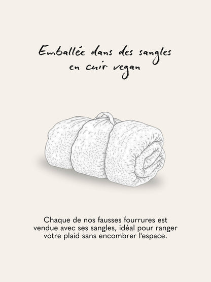 Plaid Fausse fourrure Sensation gris