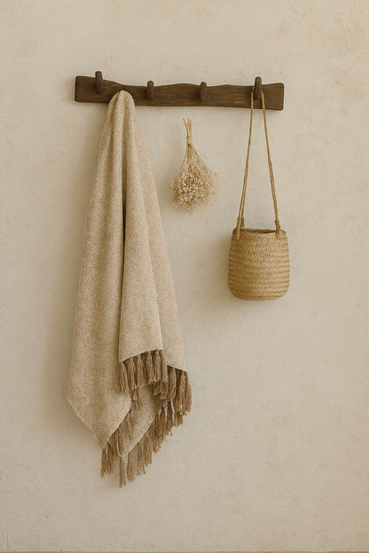 fouta coton beige 