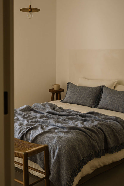 fouta coton bleu