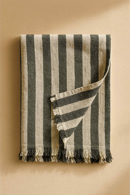 fouta coton gris