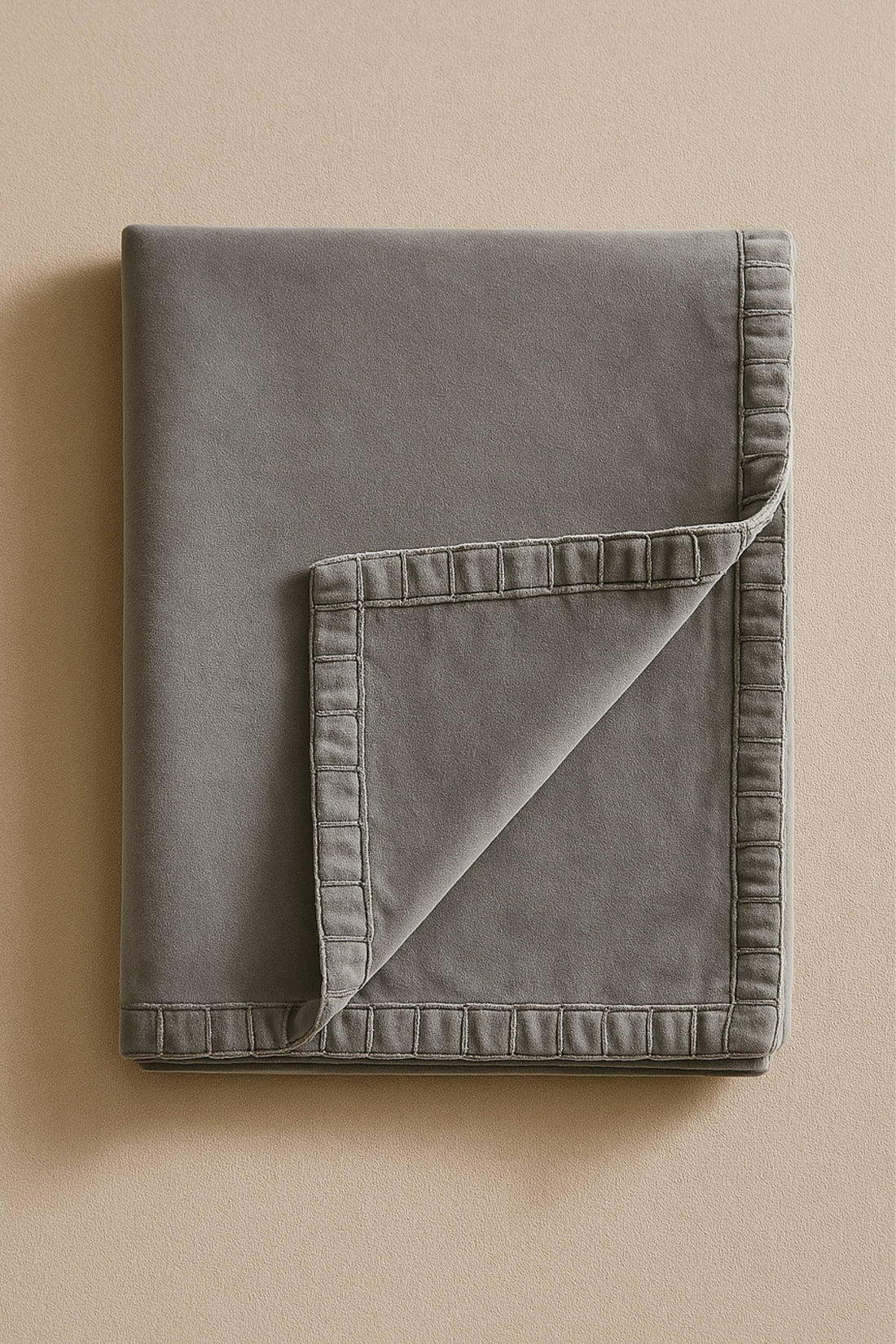 fouta coton gris clair