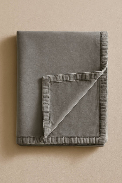 fouta coton gris clair