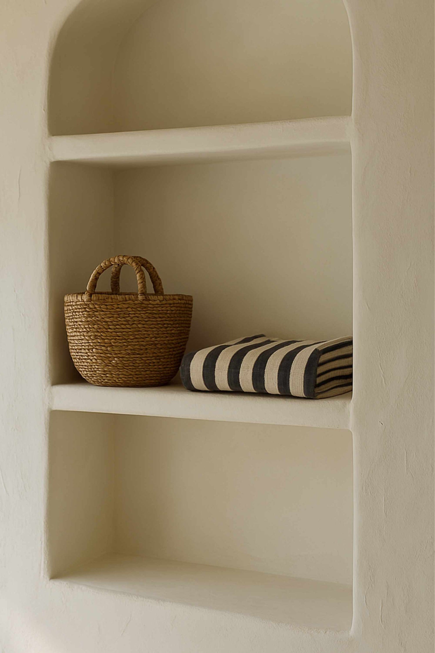 fouta coton rayée noire