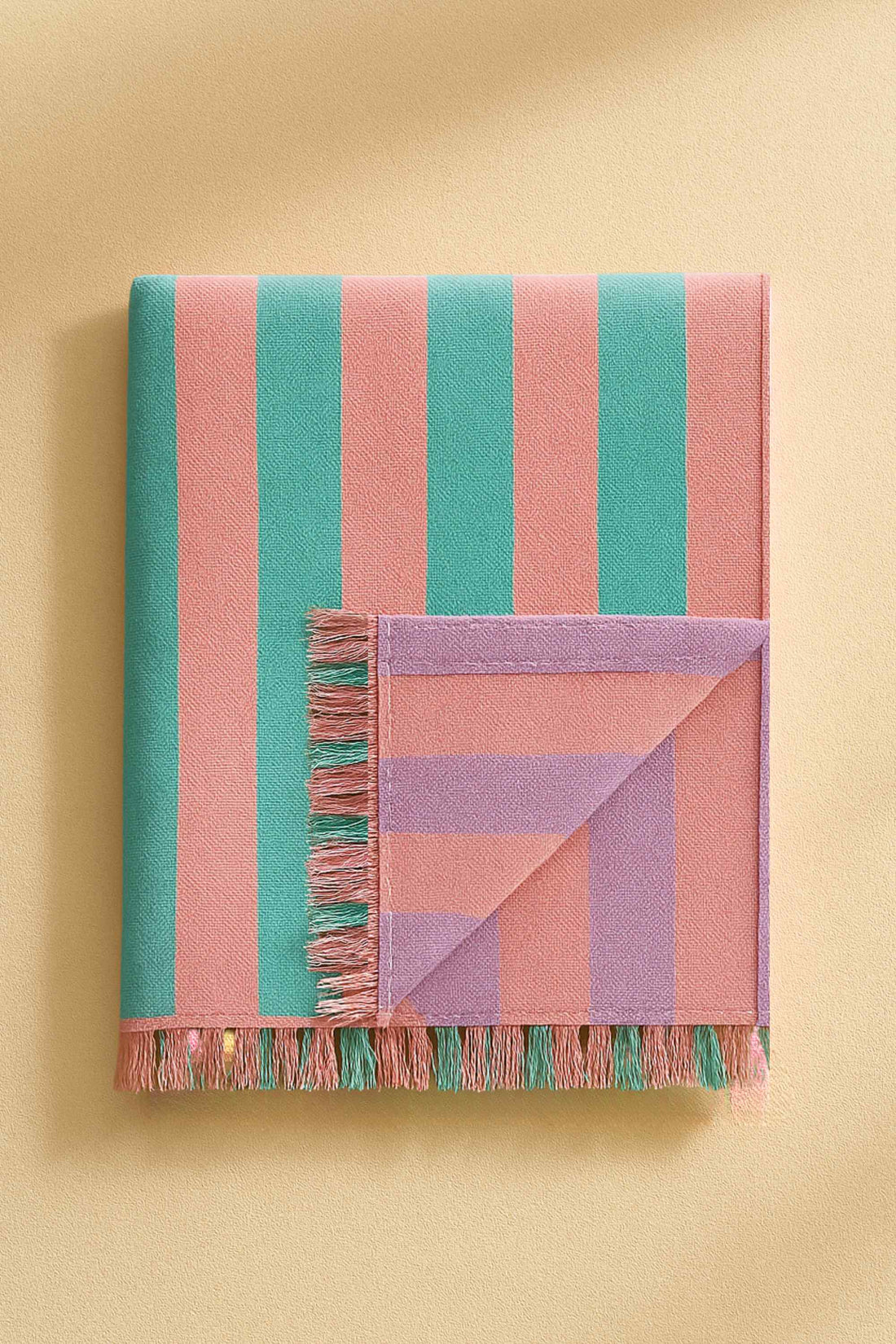 fouta coton rose bleu