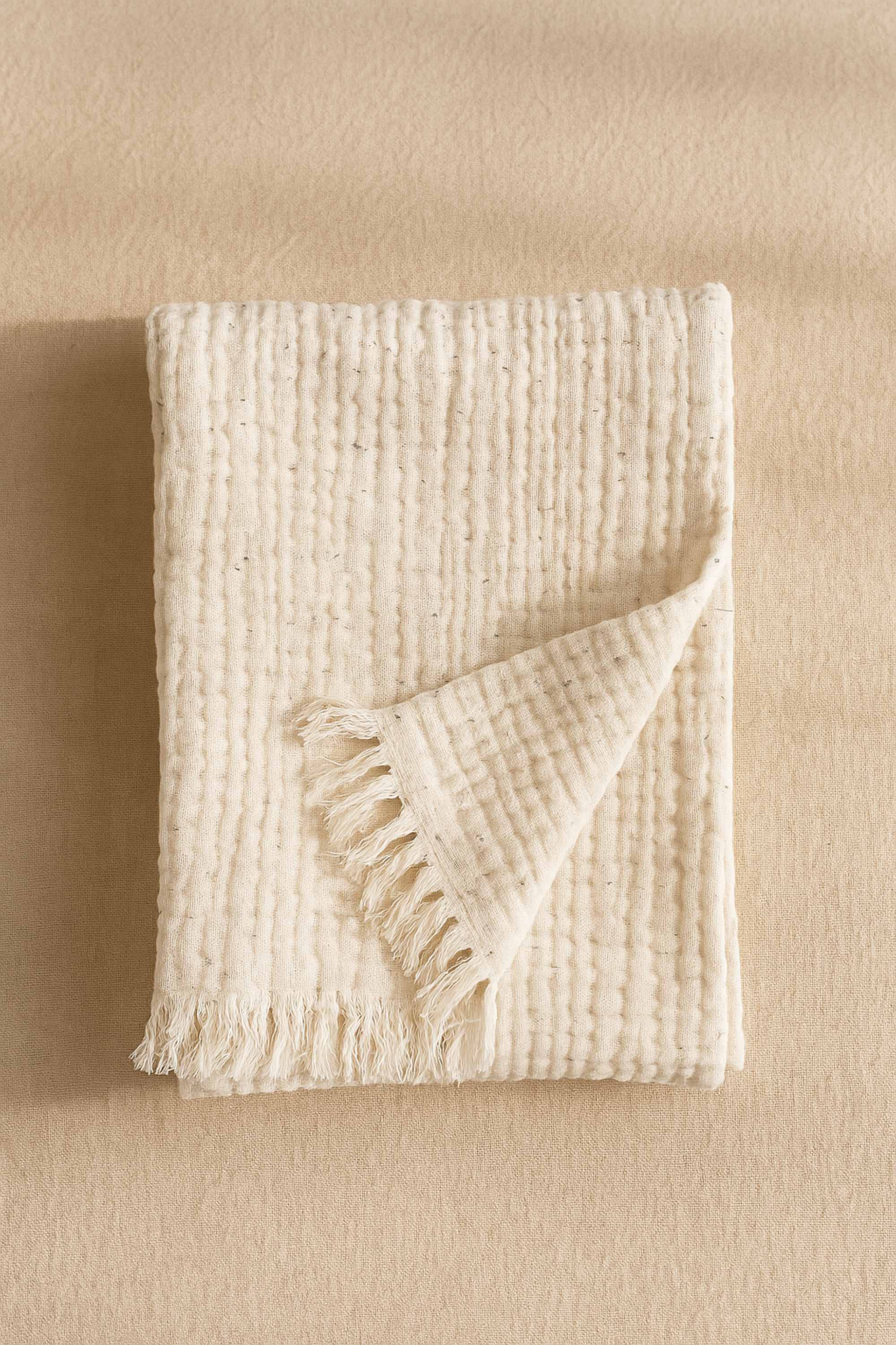 fouta gaze coton beige