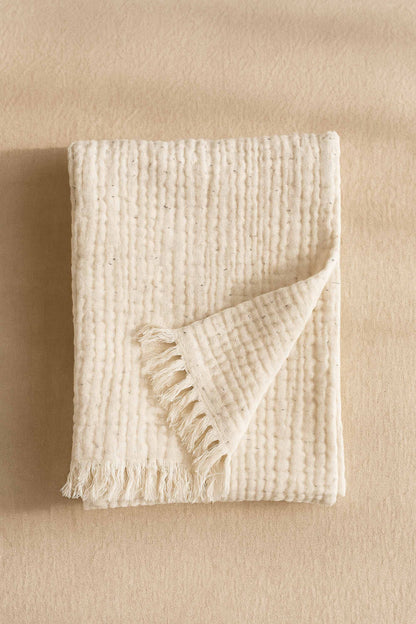 fouta gaze coton beige