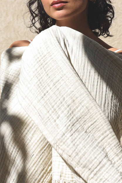fouta gaze coton beige