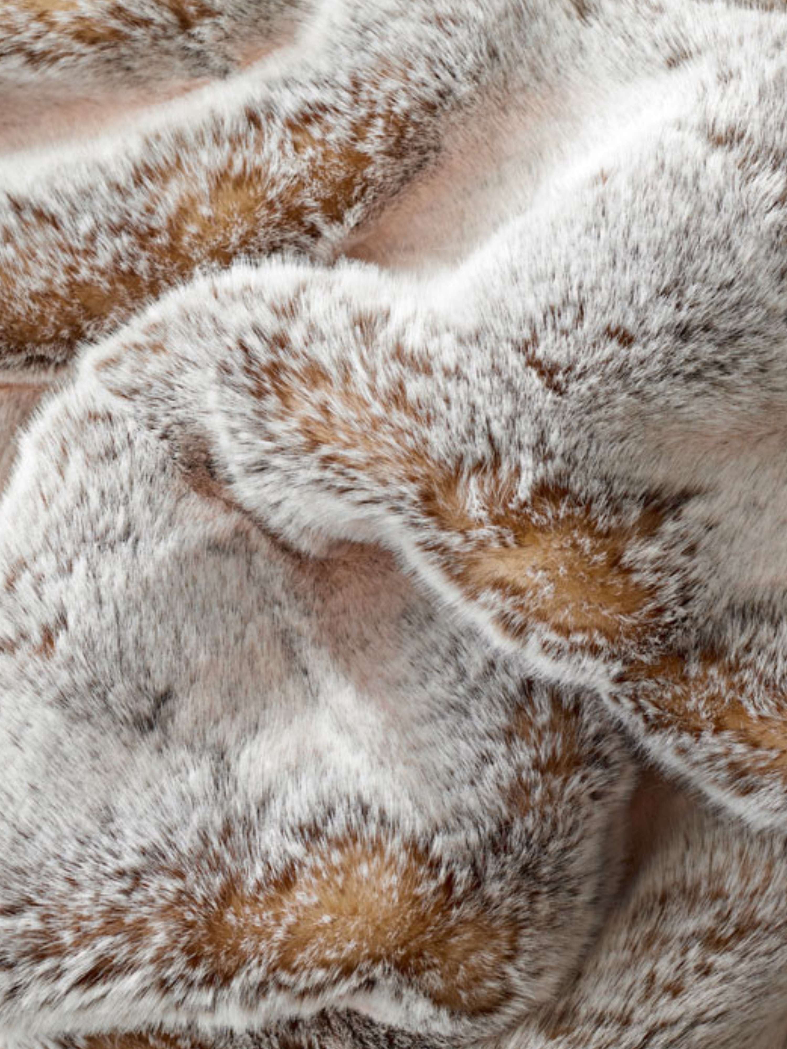 Frisson Faux Fur Bedspread Natural